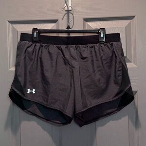 Under Armour Women's Charcoal and Black Athletic Shorts